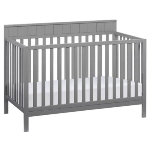 Free Shipping! Oxford Baby Logan 4-in-1 Convertible Crib, Dove Gray, GREENGUARD Gold Certified, Wooden Crib