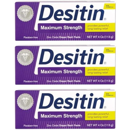 Desitin Maximum Strength Diaper Rash Paste 4 oz tube (Pack of 3)