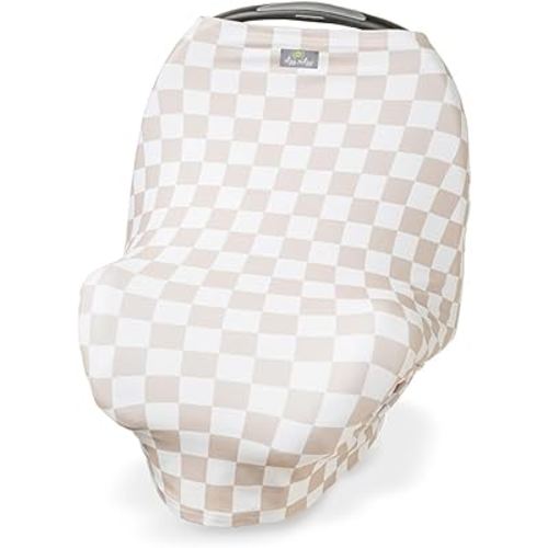 Itzy Ritzy 4-in-1 Nursing Cover, Car Seat Cover, Shopping Cart Cover & Infinity Scarf – Breathable, Multi-Use Nursing Cover Up for Breastfeeding, Carseat Canopy & Stroller Cover (Checkerboard)