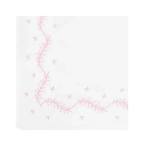 Embroidered Crib Sheet in Blush | Over The Moon