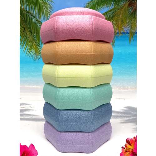 **Pre-order (Ships in 1-2 Weeks)**6 Pieces Pastel Rainbow Stepping Stones Set