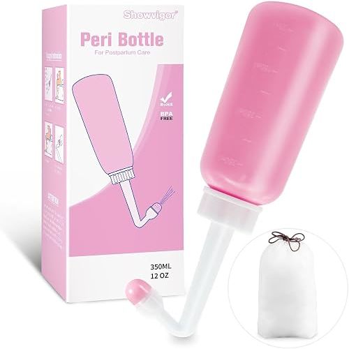 Peri Bottle for Postpartum Care,12 OZ Perineal Bottle Postpartum Essentials Upside Down Peri Bottle for Perineal Recovery and Cleansing After Birth