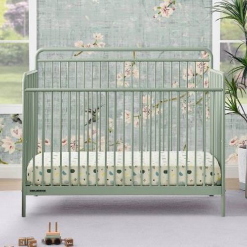 Delta Children Hayden 5-in-1 Convertible Metal Crib - Tea Green