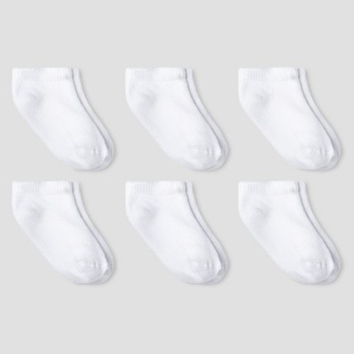 Baby Athletic 6pk Low Cut Socks - Cat & Jack™ White, Size: 6-12M