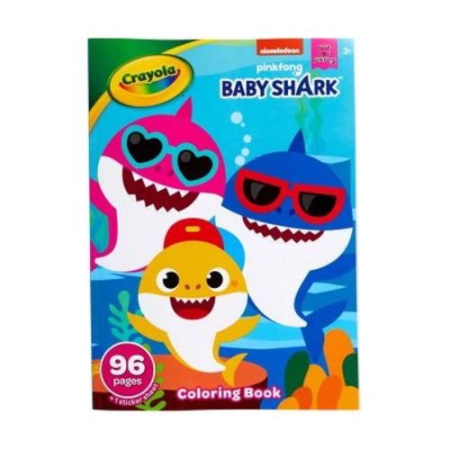 Crayola 96pg Baby Shark Coloring Book With Sticker Sheet