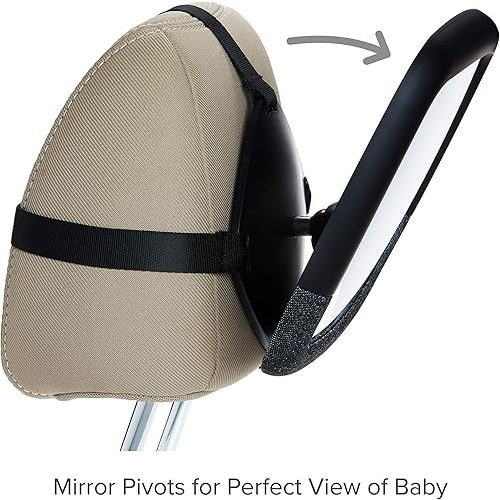 Munchkin® Brica® 360 Pivot Baby in-Sight® Wide Angle Adjustable Car Mirror, Crash Tested and Shatter Resistant, Black