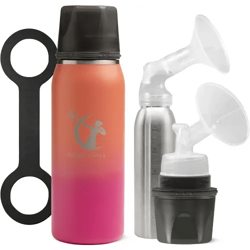 CERES CHILL OG Breastmilk Chiller & Warmer – 12–34oz Portable Breast Milk Cooler, Storage & Baby Bottle for Travel, Work or On-The-Go – Pump Compatible Container – Dawn