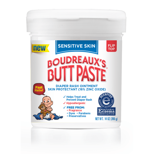 Boudreaux's Butt Paste Diaper Rash Ointment, For Sensitive Skin, 14 OZ Jar