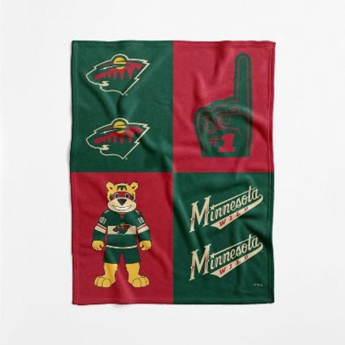 NHL Minnesota Wild Domino Swaddle Blanket