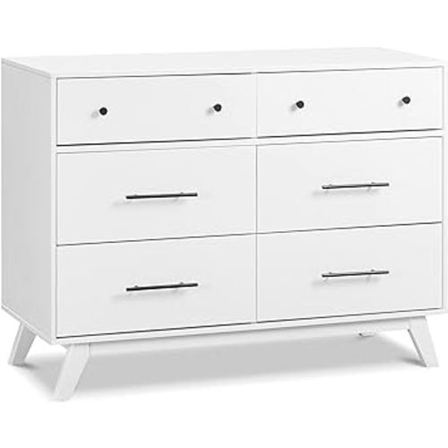 DaVinci Otto 6-Drawer Dresser in White, GREENGUARD Gold Certified