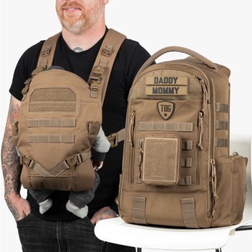 Daypack Diaper Bag + Baby Carrier Bundle by Tactical Baby Gear