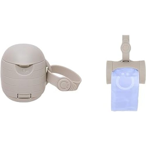 Ubbi 2-Pack On-The-Go Pacifier Holder & Retractable Diaper Bag Dispenser with 24 Scented Bags