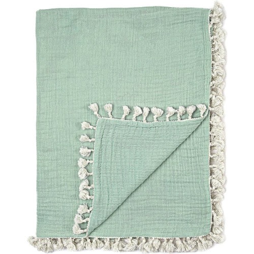 CRANE BABY Muslin Blanket, Green