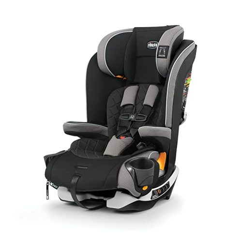 Chicco MyFit Zip Harness + Booster Car Seat - Nightfall, Black - MyFit with Zip and Wash Fabric - Harness&Booster Car Seat