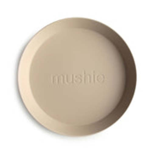 Mushie Baby Round Dinnerware Plates, Set of 2
