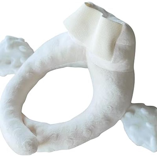 Baby Bottle Feeding Support Pillow, Independent Feeding Pad, Hands-Free Nursing Support (Off-White)