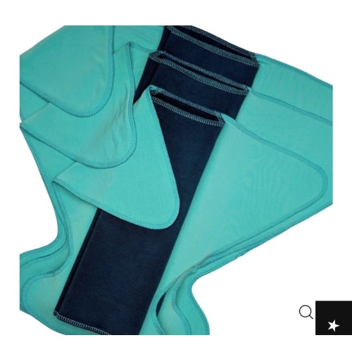 Fixed Flat Cloth Diaper© | Regular Absorbency | Seafoam/Jade