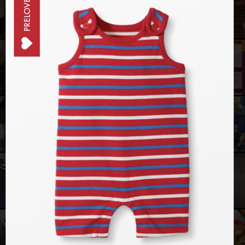 Baby Button Shoulder Tank Romper | Hanna Andersson | Hanna-Me-Downs