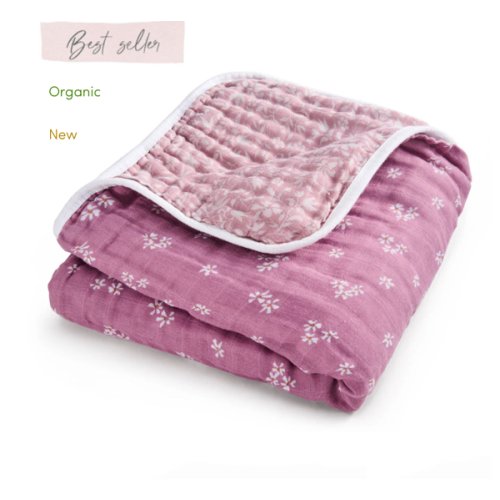 aden + anais Organic Cotton Muslin Blanket in Heritage Floral | aden + anais