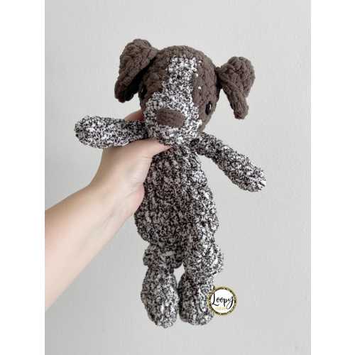 Crochet Mini German Shorthaired Pointer Puppy Dog Lovey Snuggler - Stuffed Animal - Security Blanket - Made To Order