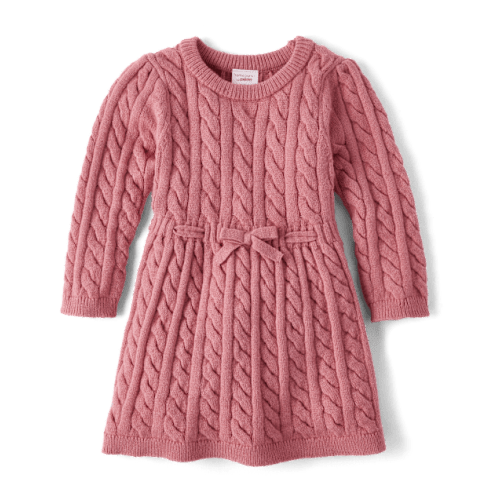 Baby Girls Cable Knit Sweater Dress - Homegrown by Gymboree - Pink