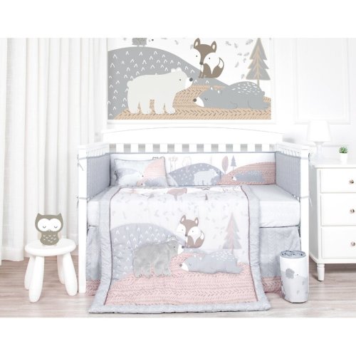 Harriet Bee Mccandless Forest Bear in Mind 4 Piece Crib Bedding Set "& Reviews" | Wayfair