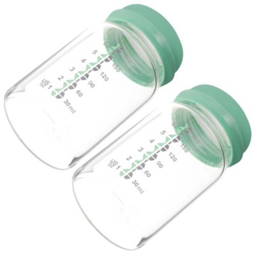 Feeding Bottle 2 Pcs Creative Nursing Baby Milk Breast Storage Containers Pp Glass F