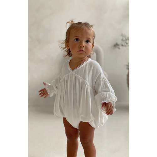 NOELLE ROMPER - WHITE