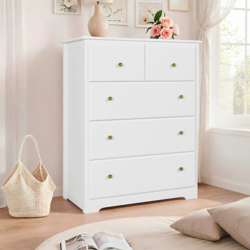 Winston Porter Avilla 29.1" W 5-Drawer Dresser, Kids Chest of Drawers "& Reviews" | Wayfair