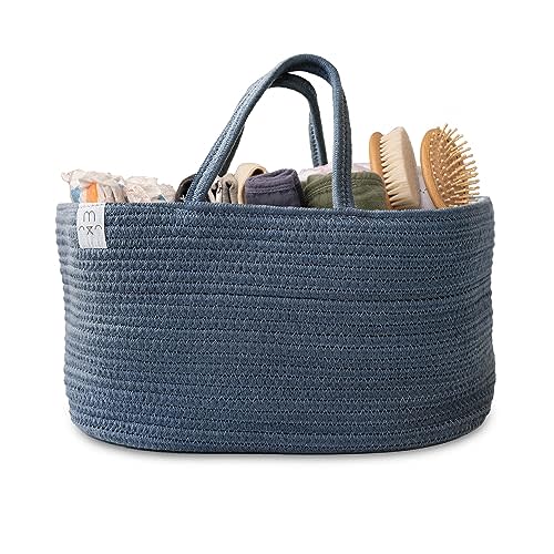 Natemia Baby Nappy Caddy Organiser - Large Portable Baby Caddy for Diapers and Wipes, Baby Basket for Newborn, Baby Storage Basket, Baby Baskets for Hampers, Gift Basket