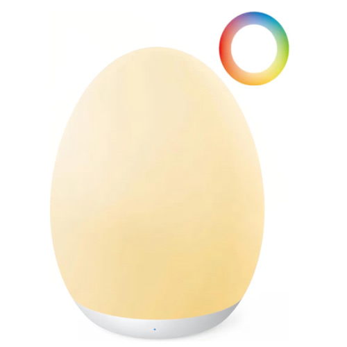 JolyWell Night Light for Kids, Baby Night Light with 7 Colors Changing Mode & Stepless Dimming, Nursery Night Light BPA Free,Rechargeable Egg Night Light for Breastfeeding 1h Timer & Touch Control