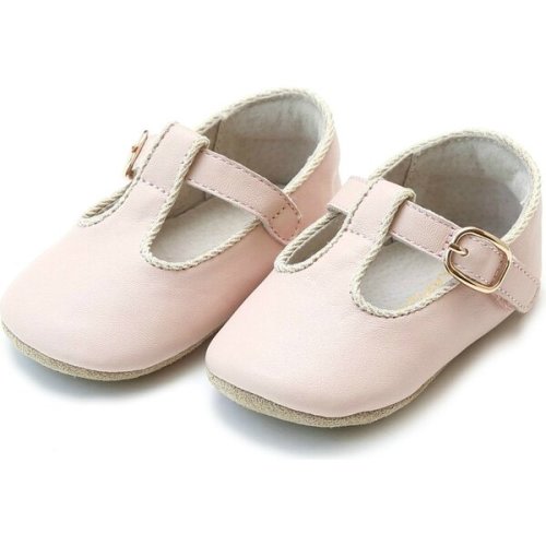 Evie T-Strap Mary Jane Crib Shoe, Pink - L'Amour | Maisonette