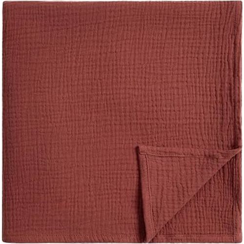 Meracorallo Muslin Swaddle Blanket, 100% Cotton Receiving Blanket Soft and Breathable Swaddle Wrap for Baby Boys and Girls, Red