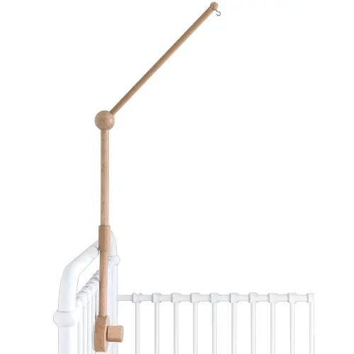 Baby Crib Mobile Arm Wooden Holder - Baby Mobile Hanger for Crib (31 inch, 100% Natural Beech Wood) Strong Anti Slip - Nursery Decor & Gift Accessories (Original)