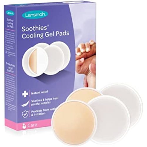 Lansinoh Soothies Breast Gel Pads for Breastfeeding and Nipple Relief, 4 Pads