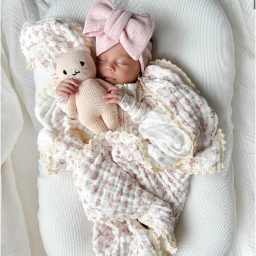 Gauze Lace Blanket | Paisley Peony *MAY PRE-ORDER* – Little and Fern