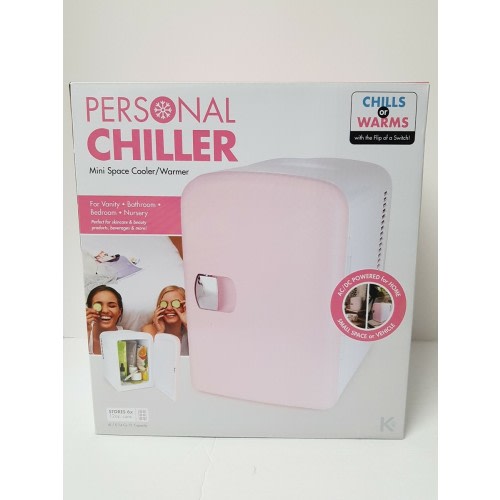 COTTON CANDY PINK PERSONAL CHILLER MINI SPACE COOLER OR WARMER