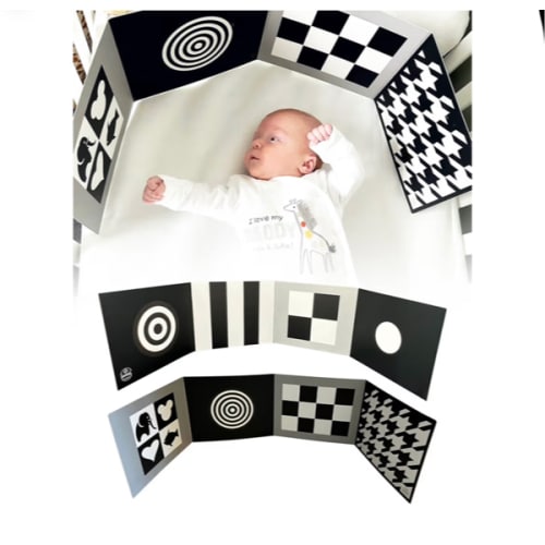 Black and White Baby Book - Samuel Sensory Fold-Out Tummy Time Book for High Contrast Baby Toys & Newborn Essentials - Developmental Baby Sensory Toys 0-6 Months - 100cm Thick Stand Up Board No. 1 : Amazon.com.au: Toys & Games