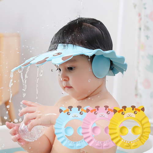 Baby Shampoo Cap for Infants, Ear Protection Shower Cap, Soft Sun Shower Cap for Kids, Shampoo Rinse Guard, Bath Time Essentials