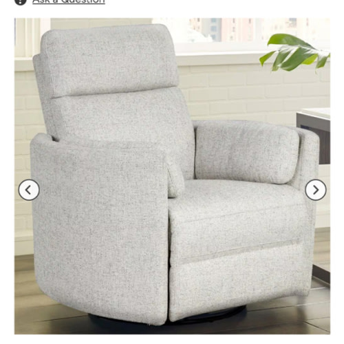 Simeon Collection Power Swivel Glider Recliner in Natural Beauty Quartz