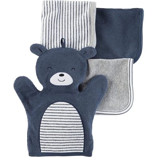 Carter's Bear 4-pack Washcloths - Navy Bear