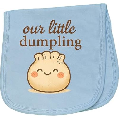 inktastic Cute Kawaii Dumpling Baby Outfit Baby Burp Cloth Light Blue 45f3d
