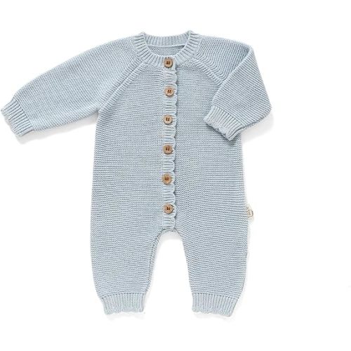 Avibae Baby Knit Romper, Cotton Long Sleeve Sweater for Newborn Infant, Baby Boys and Girls Onesie for 0-9 Months