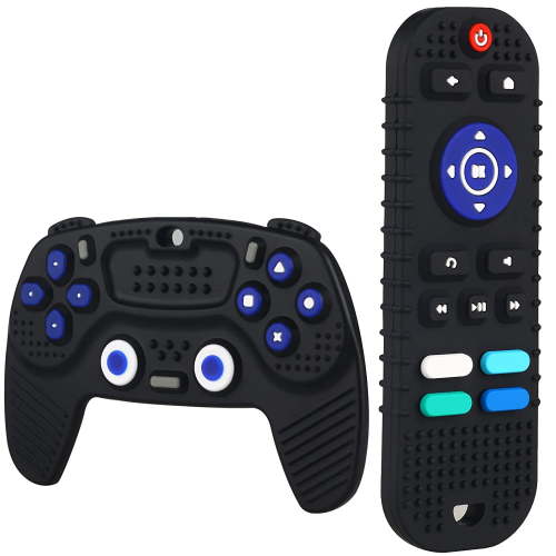 Silicone Remote Control and Game Controller Teething Toys for Babies 6-18 Months, Sensory Toy Chew Toys Educational Toys for Toddler Boy and Girl