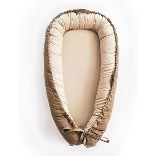 Baby Lounger, Baby Nest Cover for Baby, Reversible & Breathable Cotton, Adjustable Baby Floor Seat for Tummy Time, Portable Infant Lounger, Essentials for Newborns