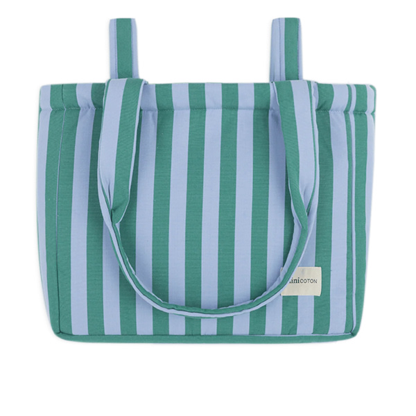 Handle Bag Green + Sky Blue · Minicoton