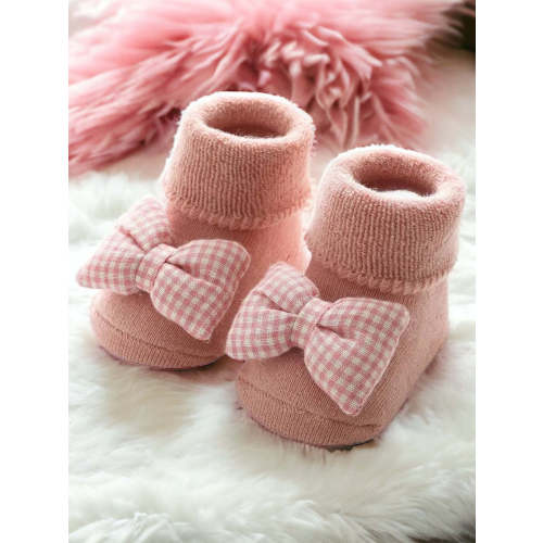 Slipper Socks, Pink Bow