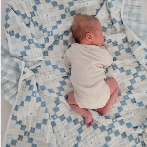 Grandma's Goose QUILTED 6 Layer Gauze Blanket