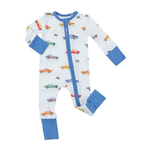 2 Way Zipper Romper - Muscle Cars