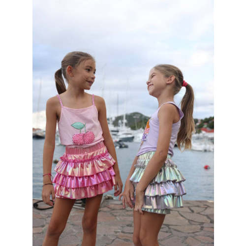 Hologram Ruffle Skort